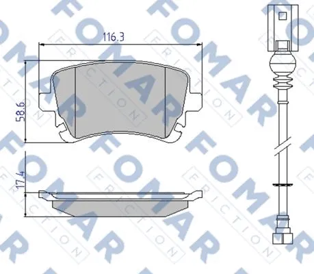 Brake Pad Set, disc brake (FO 936681)