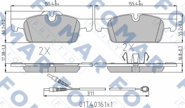 Brake Pad Set, disc brake (FO 337581)