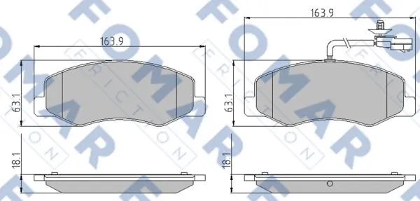 Brake Pad Set, disc brake (FO 898281)