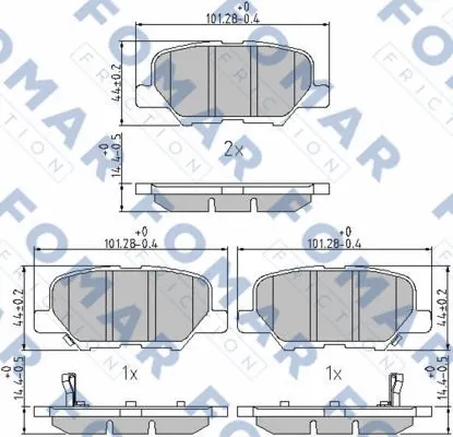 Brake Pad Set, disc brake (FO 249781)