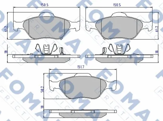 Brake Pad Set, disc brake (FO 800281)