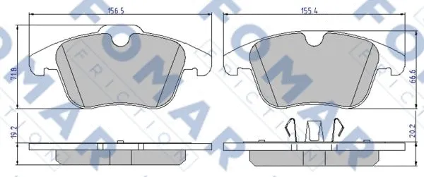 Brake Pad Set, disc brake (FO 927181)