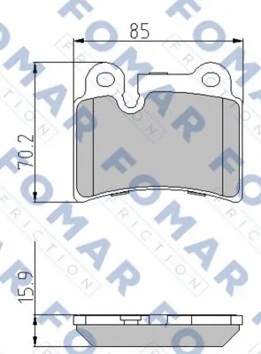 Brake Pad Set, disc brake (FO 871381)