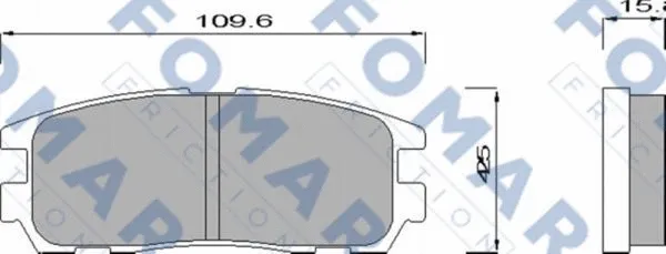 Brake Pad Set, disc brake (FO 621481)
