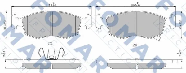 Brake Pad Set, disc brake (FO 242081)