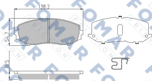 Brake Pad Set, disc brake (FO 939381)