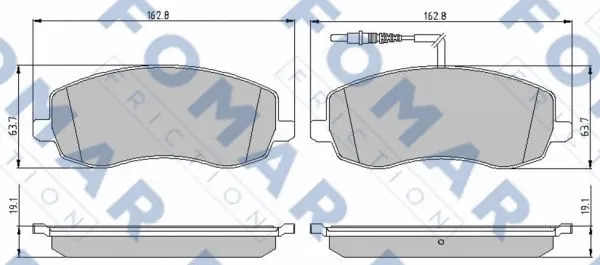 Brake Pad Set, disc brake (FO 893781)