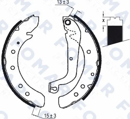 Brake Shoe Set (FO 0570)