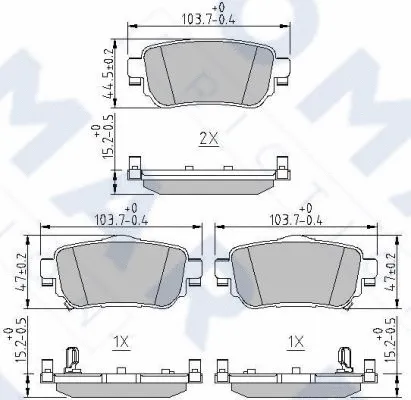 Brake Pad Set, disc brake (FO 266281)