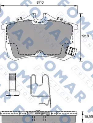 Brake Pad Set, disc brake (FO 790381)