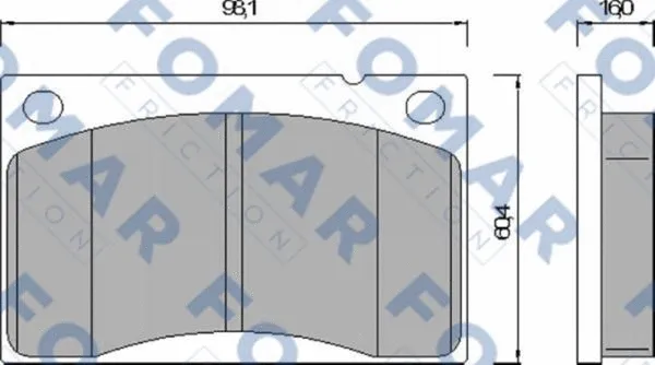Brake Pad Set, disc brake (FO 478487)