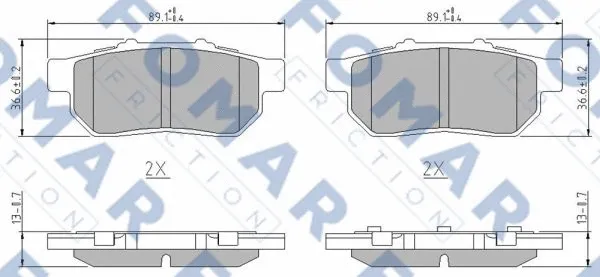 Brake Pad Set, disc brake (FO 902681)