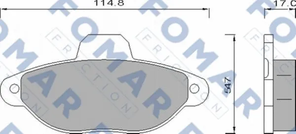 Brake Pad Set, disc brake (FO 482881)