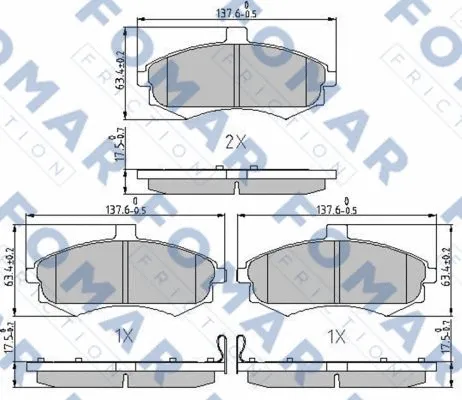 Brake Pad Set, disc brake (FO 899581)