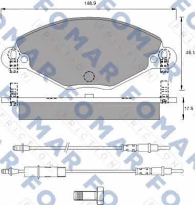 Brake Pad Set, disc brake (FO 787081)