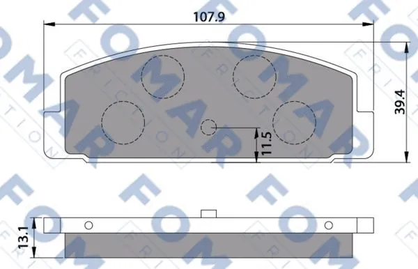 Brake Pad Set, disc brake (FO 680181)