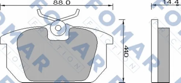 Brake Pad Set, disc brake (FO 493881)