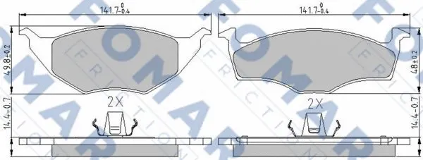 Brake Pad Set, disc brake (FO 600481)