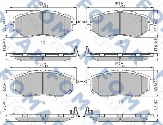 Brake Pad Set, disc brake (FO 699581)