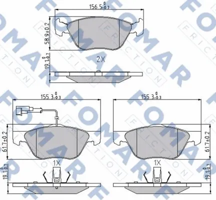 Brake Pad Set, disc brake (FO 688781)