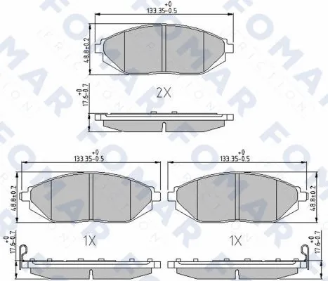 Brake Pad Set, disc brake (FO 242281)