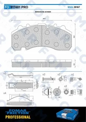 Brake Pad Set, disc brake (FO 917481)