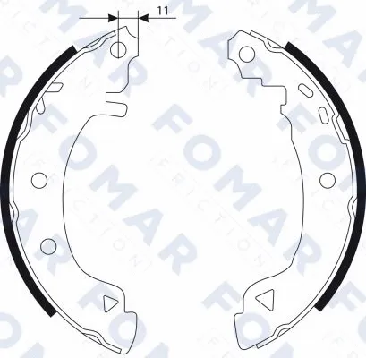 Brake Shoe Set (FO 9076)