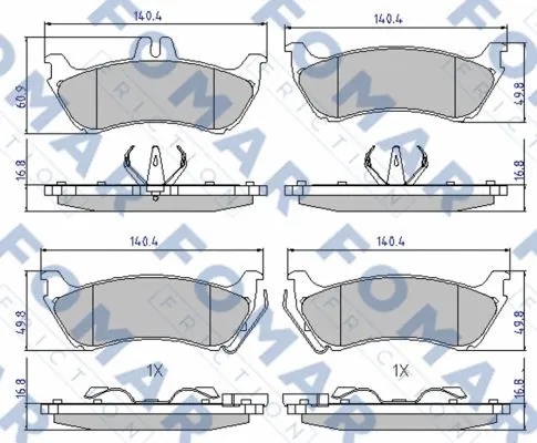 Brake Pad Set, disc brake (FO 922481)
