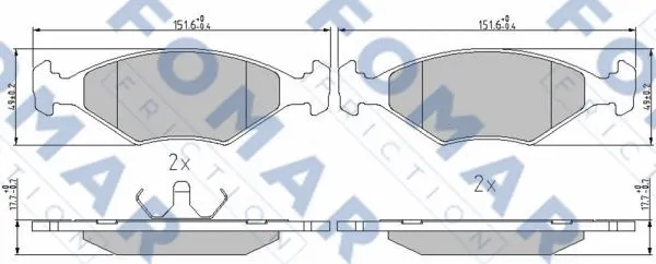 Brake Pad Set, disc brake (FO 632881)