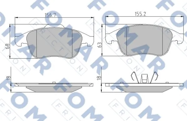 Brake Pad Set, disc brake (FO 886381)