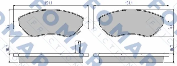 Brake Pad Set, disc brake (FO 827681)