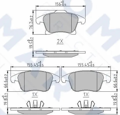 Brake Pad Set, disc brake (FO 279581)