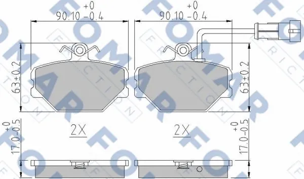 Brake Pad Set, disc brake (FO 448281)