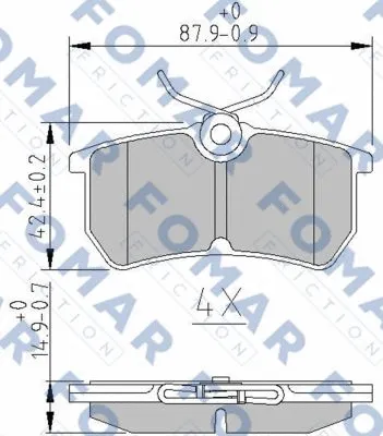 Brake Pad Set, disc brake (FO 892481)