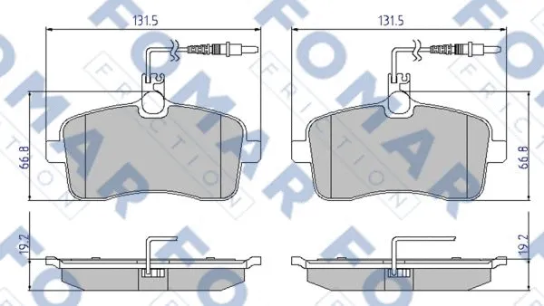 Brake Pad Set, disc brake (FO 919881)