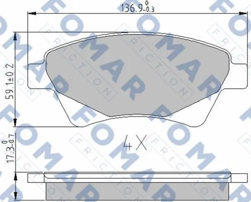 Brake Pad Set, disc brake (FO 908281)