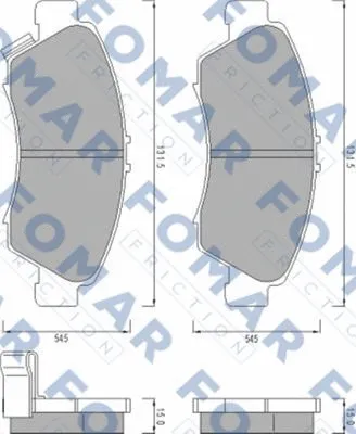 Brake Pad Set, disc brake (FO 487281)
