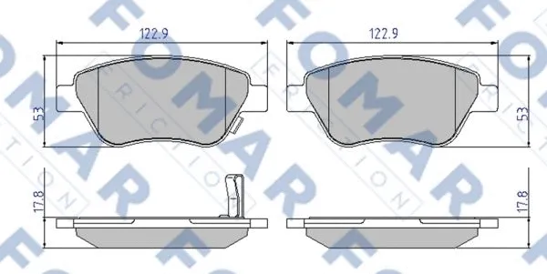 Brake Pad Set, disc brake (FO 928181)