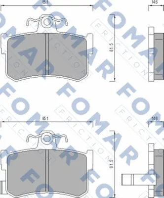 Brake Pad Set, disc brake (FO 491381)