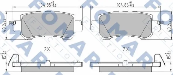 Brake Pad Set, disc brake (FO 235483)