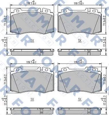 Brake Pad Set, disc brake (FO 694181)