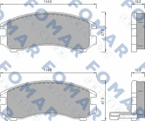 Brake Pad Set, disc brake (FO 443681)