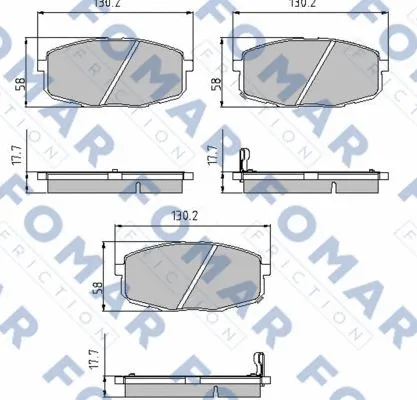 Brake Pad Set, disc brake (FO 912181)