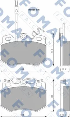 Brake Pad Set, disc brake (FO 474481)