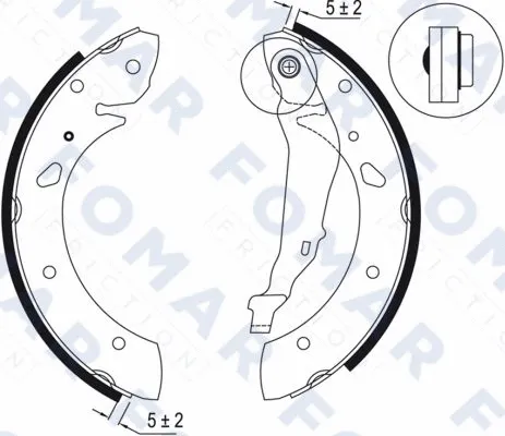 Brake Shoe Set (FO 9047)