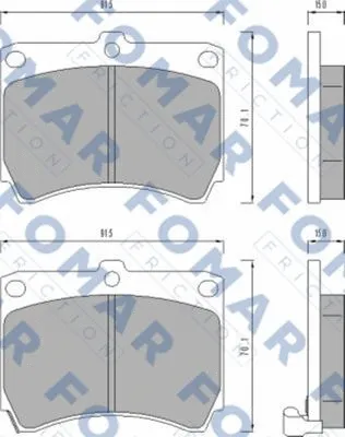 Brake Pad Set, disc brake (FO 462281)