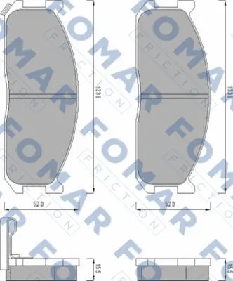 Brake Pad Set, disc brake (FO 462881)