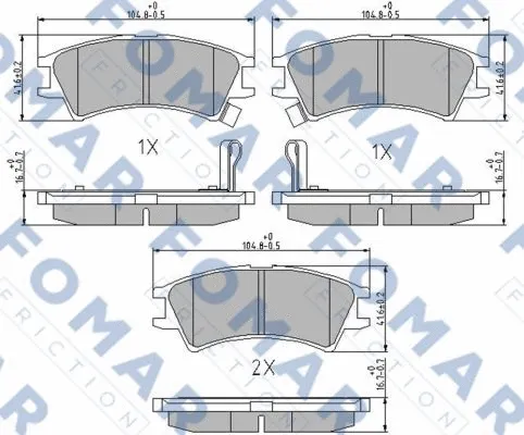 Brake Pad Set, disc brake (FO 673681)