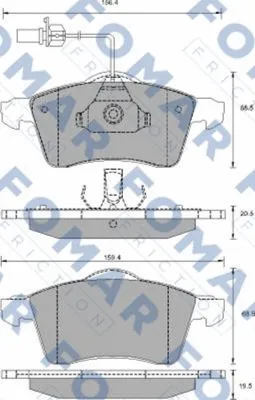 Brake Pad Set, disc brake (FO 907281)