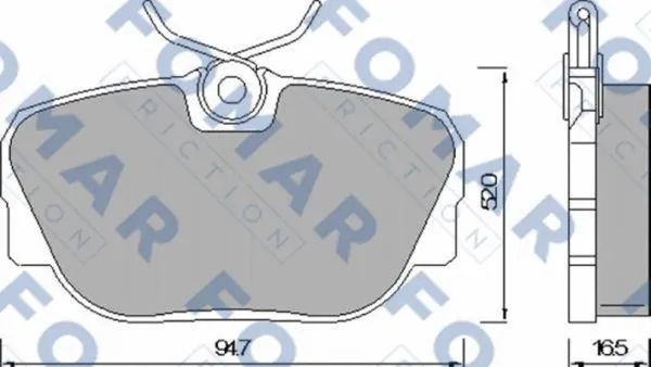 Brake Pad Set, disc brake (FO 434281)